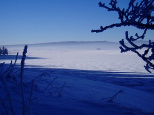 Le lac des Taill�res en hiver