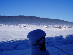 Le lac des Taill�res en hiver